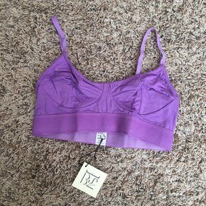 Baserange bamboo jersey soft bra - chay purple